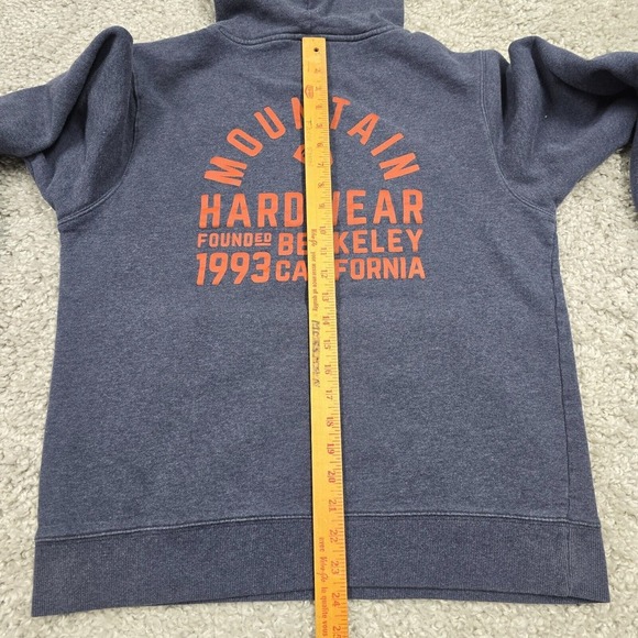 Mountain Hardwear Sweater Mens Medium Blue Hooded Pullover Long Sleeve‎ Pockets - Picture 10 of 12
